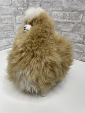 Vintage Llama Alpaca Stuffed Animal Plush Real Fur Handmade Peru 11" tall
