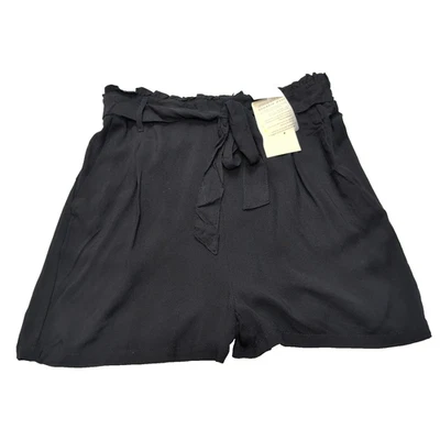 Short Femme S Fresh Made Noir 100% Viscose Fluide Neuf avec Étiquette - Photo 1/4