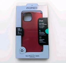 Incipio Duo iPhone 13 2021 6.1” Phone Case Red Black Dual Layer Slim Protection
