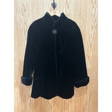 Donnybrook Black Faux Fur Mink Coat USA Made Vegan Women's Various Sizes