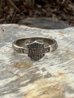 Vtg Sterling Silver 925 Harley Davidson Ring 7.75