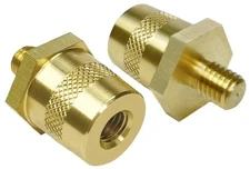 2pcs 3/8 M8 Brass Battery Terminal Connector, Top Post Adapter, Extender Screw