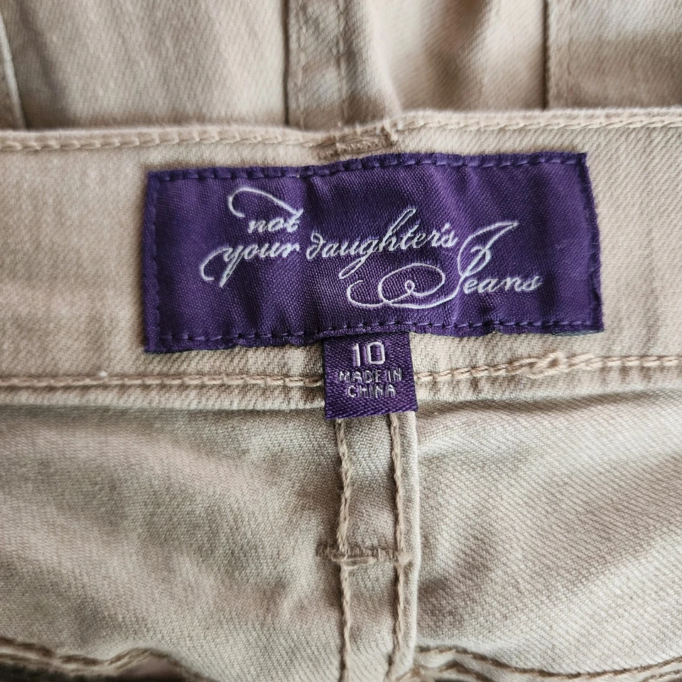 NYDJ Not Your Daughters Jeans Womens Size 10 Tan Straight Leg Stretch Pockets - Image 3 of 4