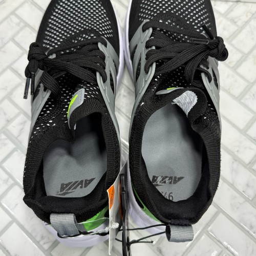 Scarpe da corsa Avia QuickFlash uomo 9,5 nero grigio verde leggere nuove con etichetta - Foto 7 di 11