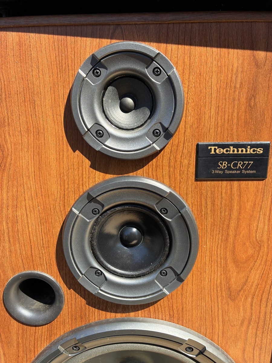 Vintage Technics SB-CR77 3-Way Speaker System Pair 200W Tested