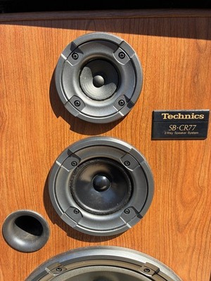 Vintage Technics SB-CR77 3-Way Speaker System Pair 200W Tested