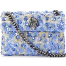 Kurt Geiger Mini Kensington crossbody bag with blue sequins