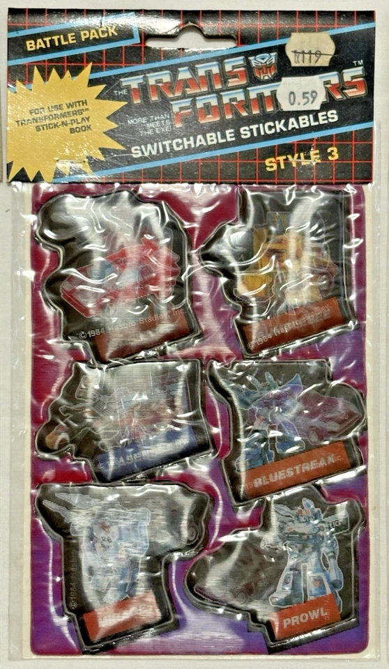 Vintage G1 Transformers - Puffy Stickers Switchable Stickables 1984 Lot of 3 - Image 3 of 4