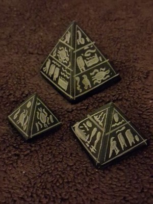 Egypt Pyramids w/ Hieroglyphs. Lot Of 3.