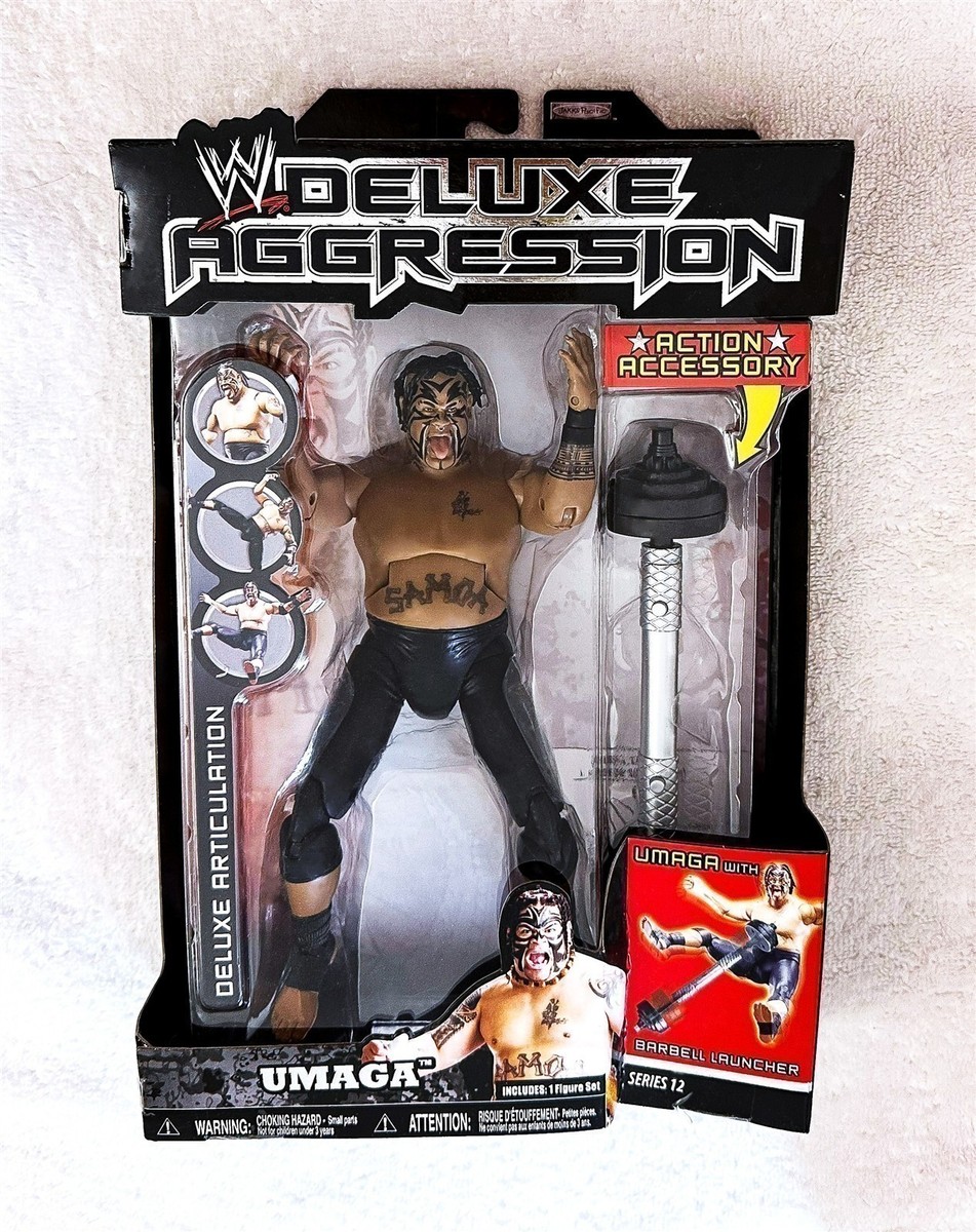 WWE DELUXE AGGRESSION SERIES 12 UMAGA FIGURE JAKKS WWF MINT/SEALED