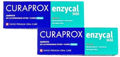 2x Curaprox Enzycal Zahnpasta 1450 ppm  Fluorid und Enzyme hoher Schmelzschutz
