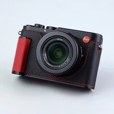 Genuine Leather Camera Bag Case Grip Cover Belt Strap For Leica D-LUX8 DLUX8