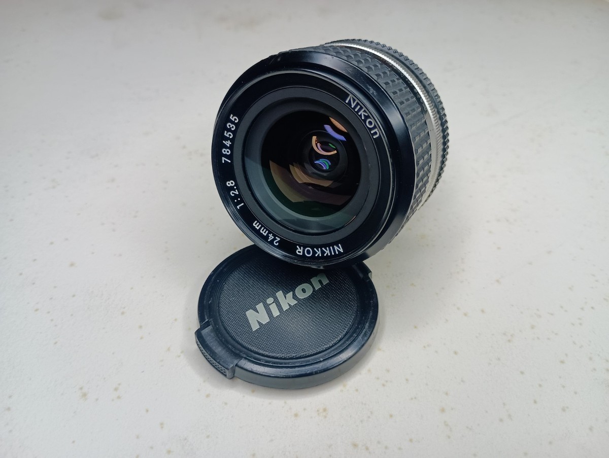 1980s Nikon Ai-s Ais Nikkor 24mm f/2.8 MF Wide Angle Prime Lens