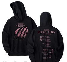Born Pink Tour 2022 Hoodie, Kpop Concert Graphic S  3XL