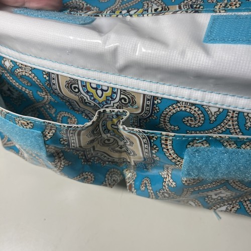 Bandolera Vera Bradley Stay Cooler bolsa de almuerzo aislada medallón verde correa - Imagen 3 de 8