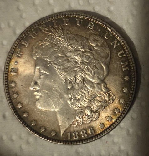 1886 Morgan Silver Dollar $1 Coin Silver Business Strike Circulated Uncertified