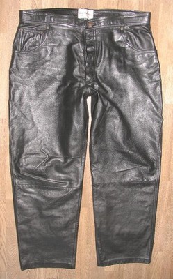 - ANGELO LITRICO - LEDERJEANS  Lederhose schwarz aus Nappaleder ca. W38 / L29-30