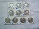 Lot of 10 - 1966 CANADIAN SILVER DOLLARS