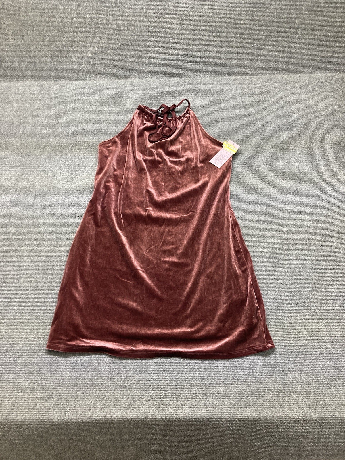 Wild Fable Faux Velvet Dress Women’s Size L Red Lined Sleeveless NWT MSRP $22