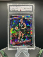 2025 Panini Prizm WNBA #18 Marina Mabrey RARE CRACKED ICE ~ GEM MINT PTA 10🔥
