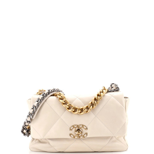 Chanel 19 Flap Bag Quilted Leather Large