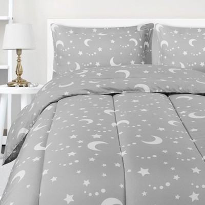 Utopia Bedding All Season Moon Star Comforter Set with 2 Pillow Cases, 3 Piece