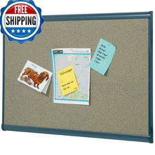 Quartet Cork Bulletin Board, Prestige, 4 x 3 feet, Graphite Finish Frame 244G