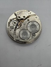 Waltham 15 Jewel 12s Antique Pocket Watch OF Movement Only Runs Some 766