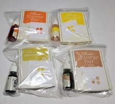 STAMPIN UP CLASSIC INK PADS WITH MATCHING REFILL BOTTLES LOT OF 4