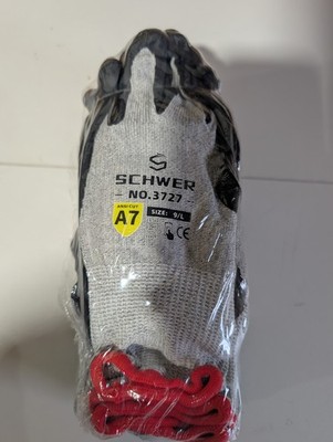 Schwer 6 Pairs A7 Cut Resistant Work Gloves for High Risk Work, PR3727, L