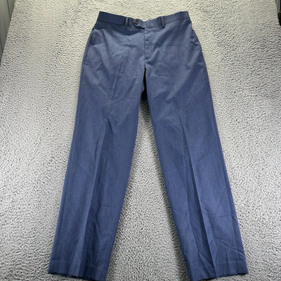Lauren Ralph Lauren Pant Mens 34x32 Blue Polyester Dress Stretch Preppy Business