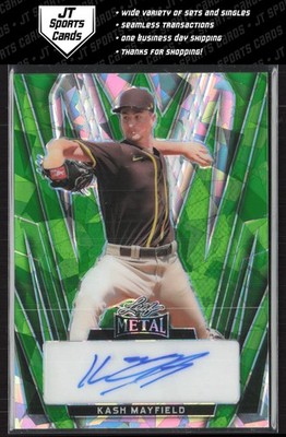2024 Leaf Metal Kash Mayfield BA-KM2 Green Crystal Auto /5 San Diego Padres