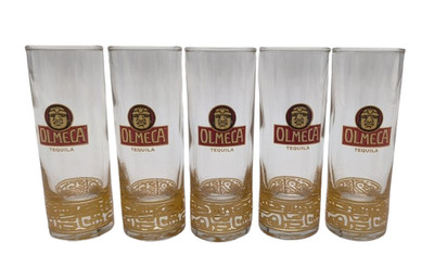   5er Set Olmeca Tequila Schnapsgläser - Mexikanische Bar Sammlung   