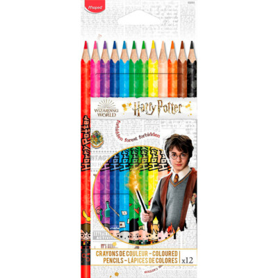 12 maped Harry Potter Buntstifte farbsortiert bunt,  bruchfeste Mine