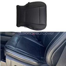 For 2017-2022 Ford F250 SUPER DUTY Driver Bottom Leather Seat Cover Black