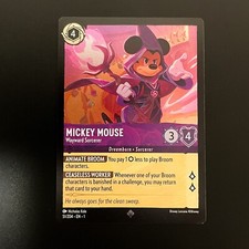 Disney Lorcana TCG Mickey Mouse Wayward Sorcerer FOIL Super Rare 51/204