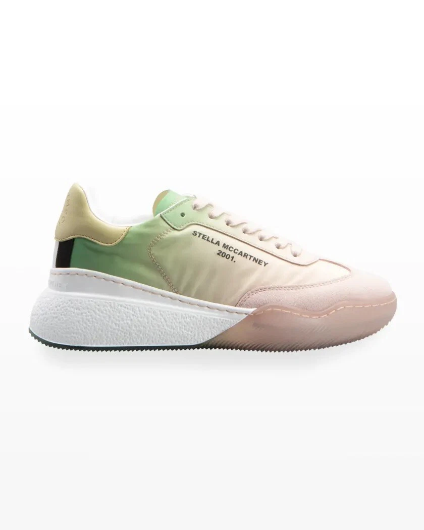 Stella McCartney — Stella McCartney Loop Degrade Recycled Trainer Sneakers Peach Degrade 38EU $595
