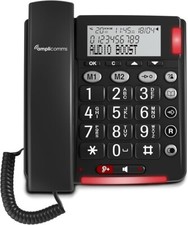 Image of Amplicomms Bigtel 48 Big Button Phone Loud Sound Corded Landline Phones, Black-N