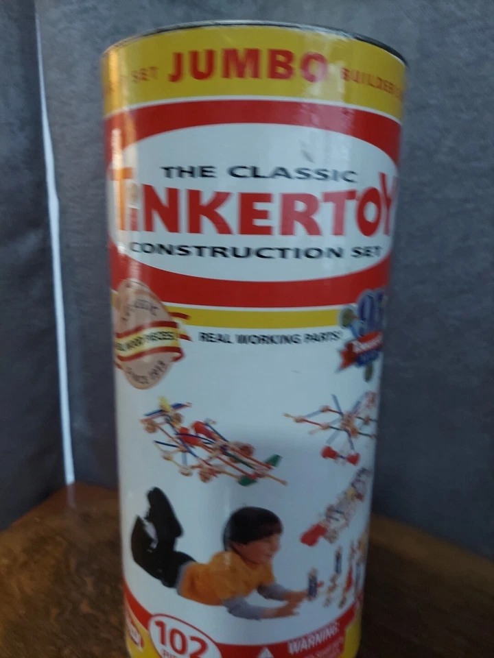 Hasbro 2009 TINKERTOY JUMBO juego de construcción clásico madera Foto 2 de 4