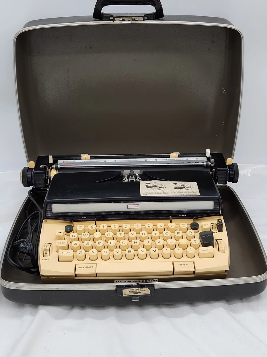 Vintage - Sears Electric Power 12 - Electric Portable Typewriter - Hard Case