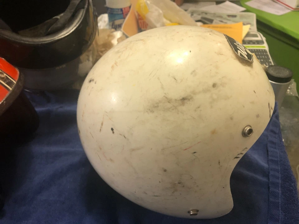 Vintage white Wiseco Helmet 1970s  - Image 2 of 3