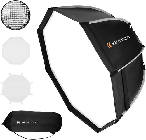 K&F Concept 55/65/90cm Parabol Softbox Bowens Light Dome do światła wideo COB - Zdjęcie 2 z 32