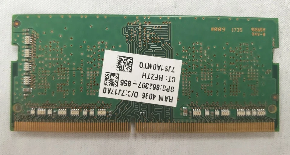 MEMORIA PORTÁTIL SAMSUNG K1UO00073920A0312A 4GB 1RX16 PC4-2400T-SCO-11 Foto 2 de 3