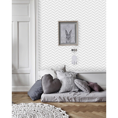Geometric vector Removable wallpaper white and gray wall mural peel and stick