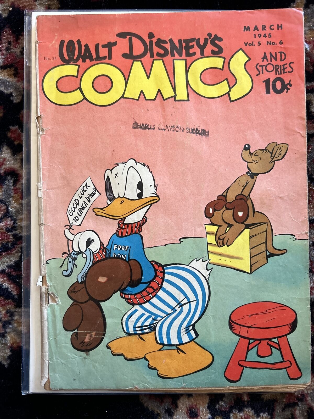 WALT DISNEY'S COMICS & STORIES #54 (DELL Vol 5 #6, 1945) GD- Carl Barks Story