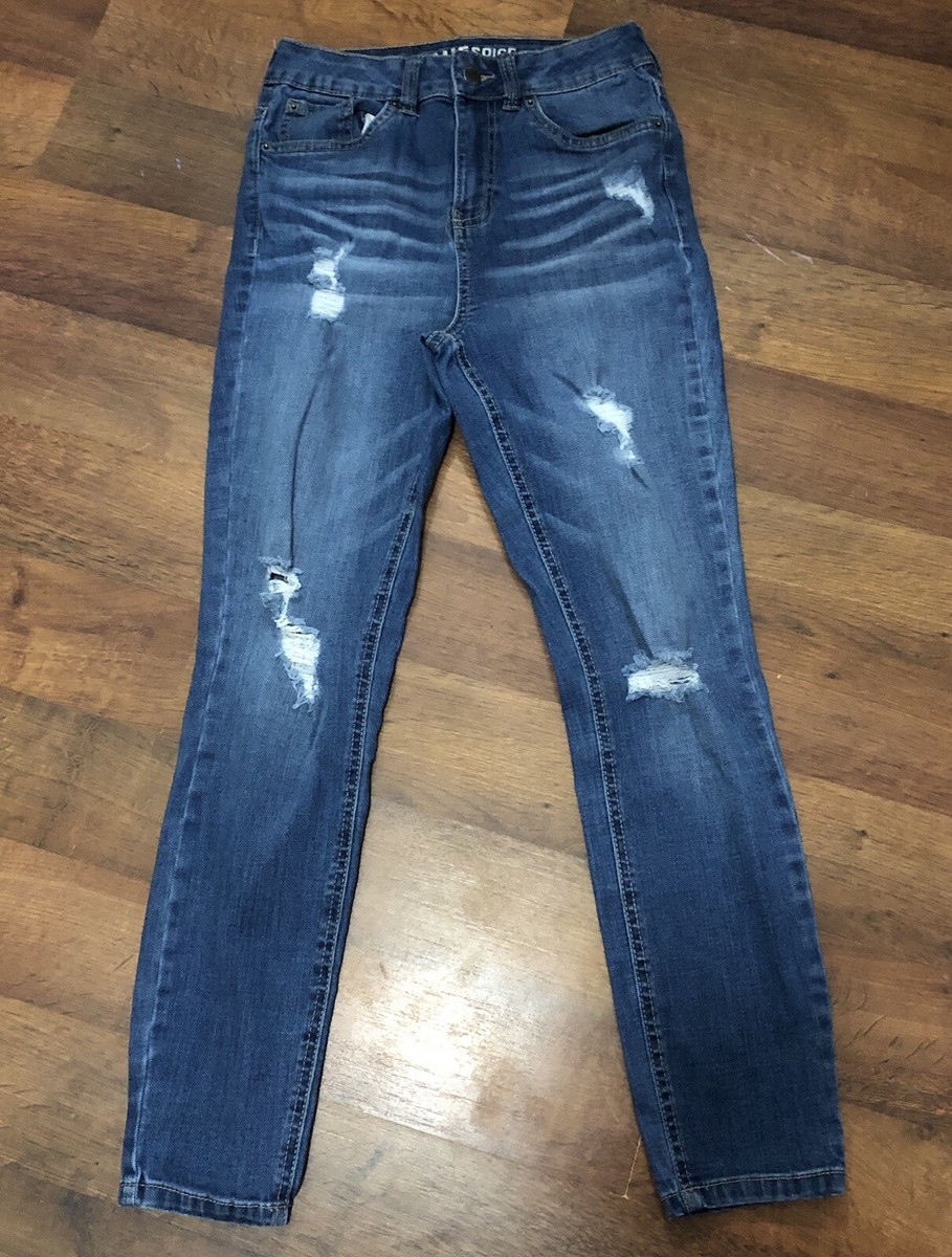 High Waist Blue Spice Button Jeans Blue Spice High Waist Ankle