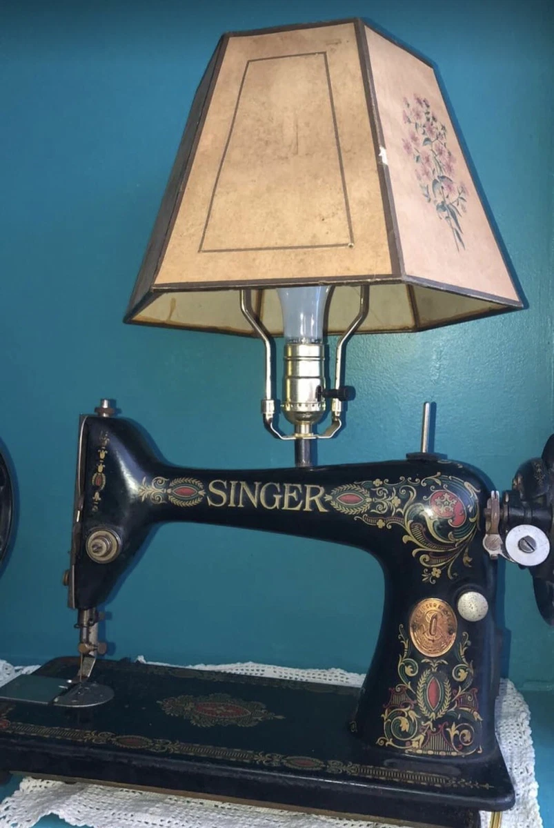 vintage sewing machine lamp