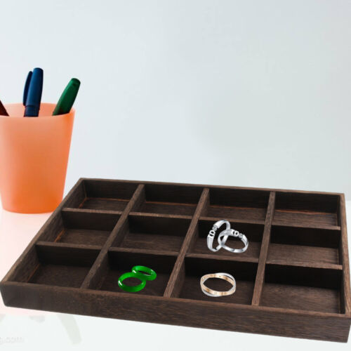 Ring Holder Wooden Jewelry Storage Plate Trinket Tray Ring Storage Tray