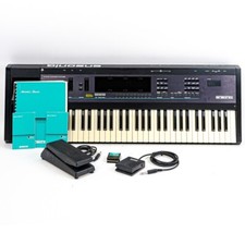 Ensoniq VFX Keyboard Synthesizer w/ VPC-100 Cartridge, Sustain and EXP Pedals