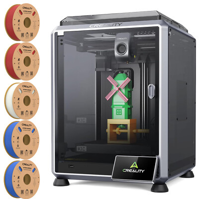 Creality K1C 3D Drucker High-Speed Print mit 5KG Hyper PLA 3D Filament-weiß blau